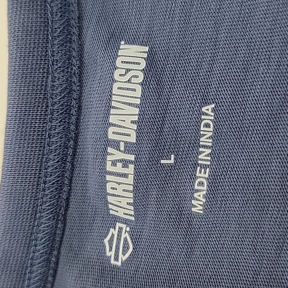 Harley-Davidson Women's Blue Fringe Graphic Tank - Picture 6 of 6